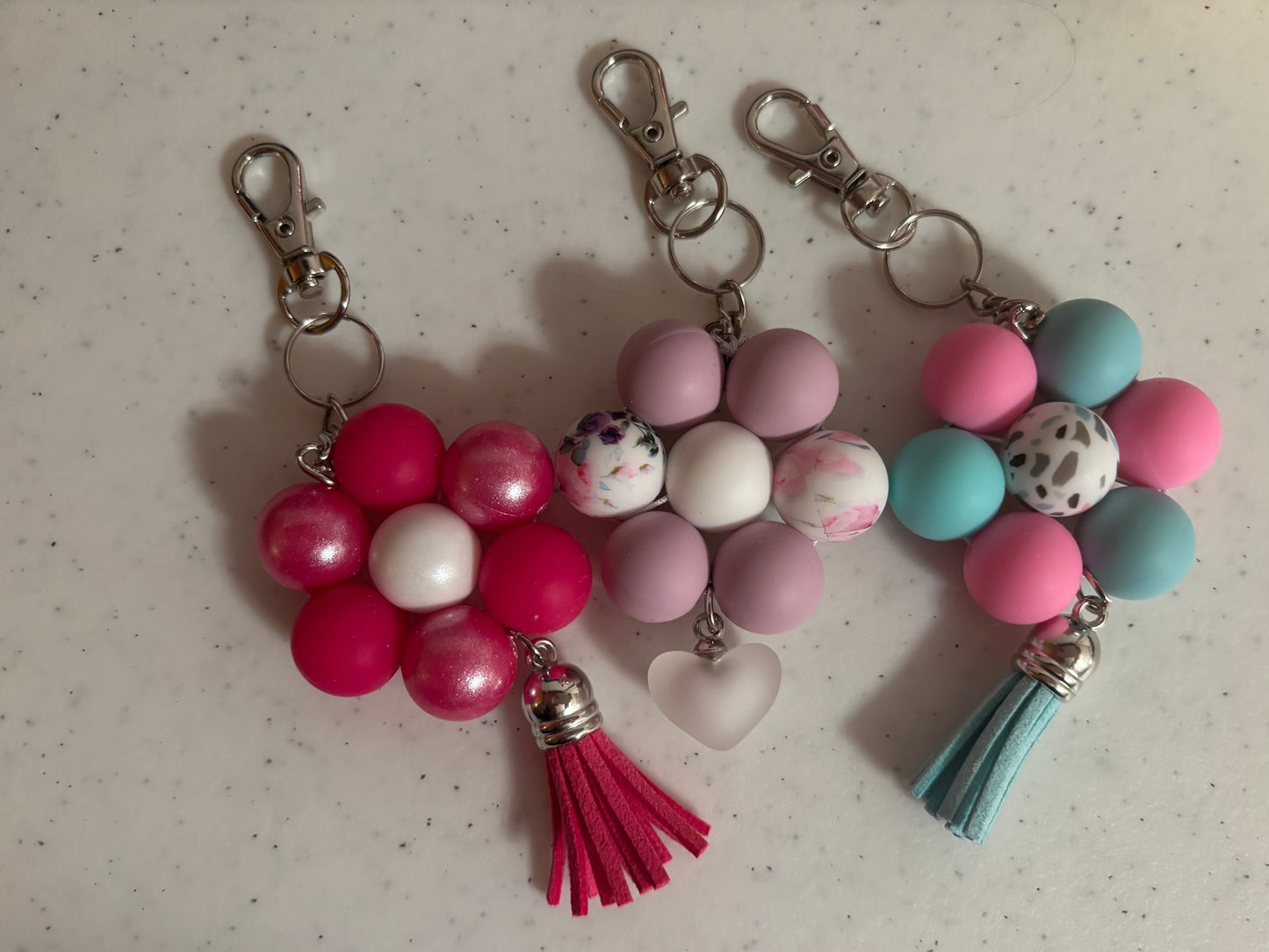 Silicone Flower Key Chain