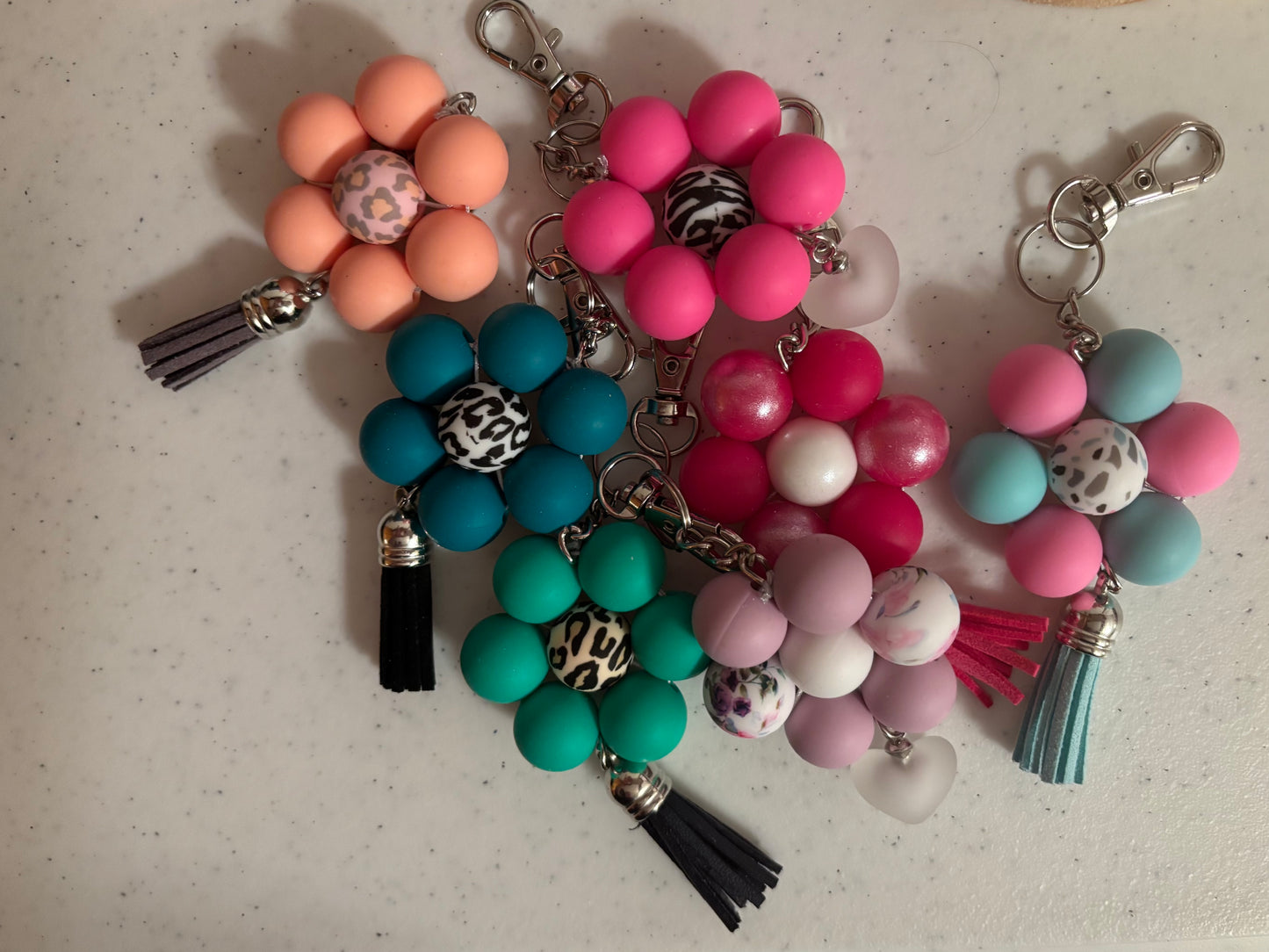 Silicone Flower Key Chain